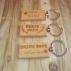 Sleutelhanger hout graveren
